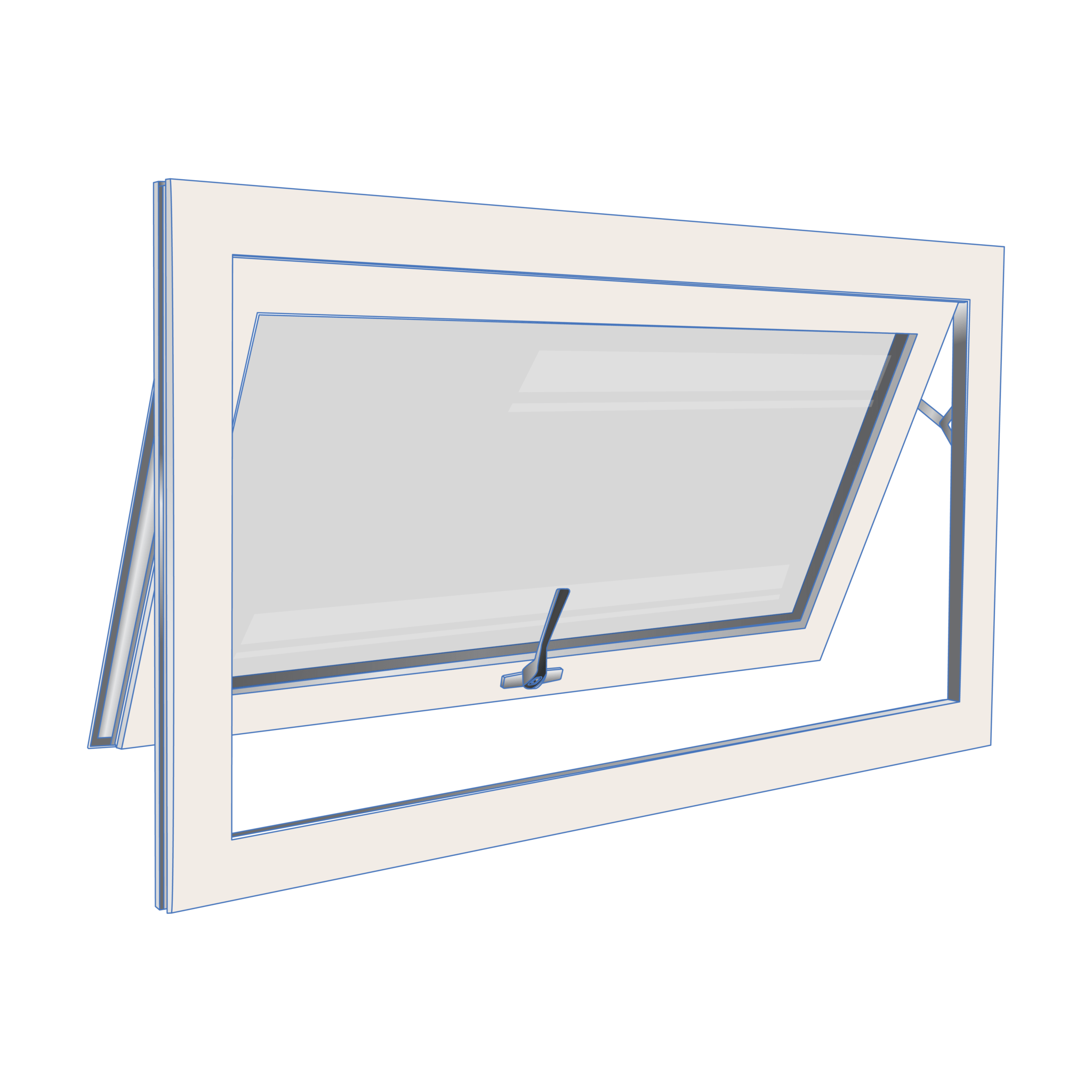double glazed awning window